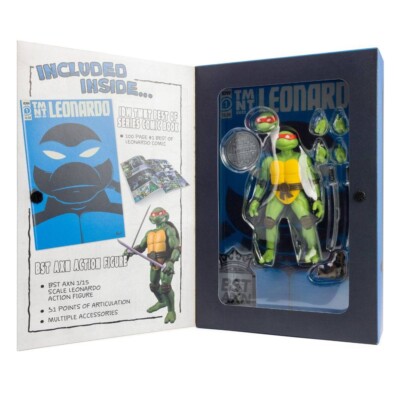 BST AXN Teenage Mutant Ninja Turtles - Leonardo exklusive Figur & Comicbuch