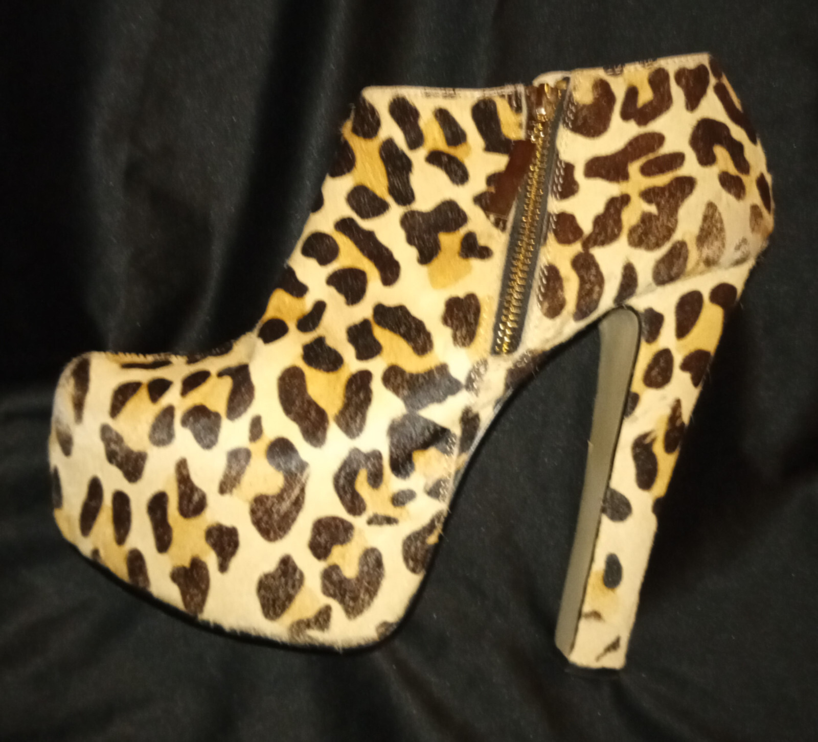 Women's Leopard Print Platform Ankle Boots Size 41 Used eBay
