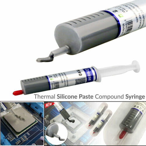 Thermal Paste Silicone Heatsink Compound Cooling Grease Syringe for PC Processor - Photo 1/1