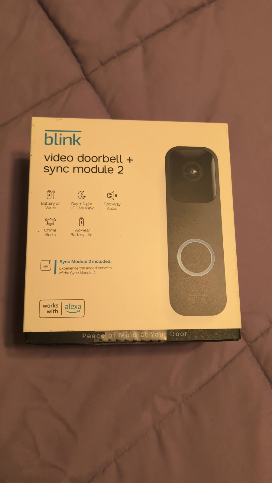 Blink Video Doorbell + Sync Module 2 **BRAND NEW** *Unopened*-image