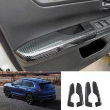 Inner Door Window Armrest Cover Trim Carbon Fiber ABS For Honda CR-V CRV 2023-24