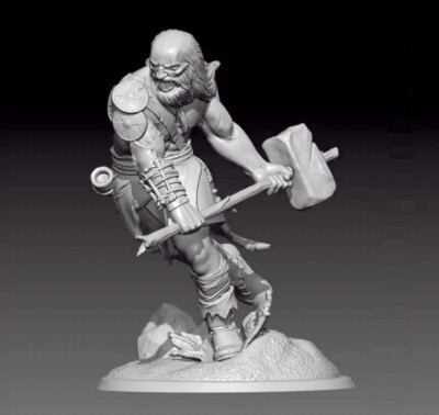 1/18 resin figure model 3D printing of barbarian warriors Unassembled Unpainted