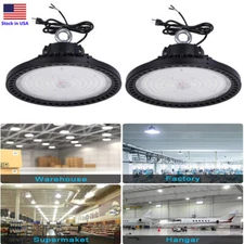 150W UFO LED High Bay Light 22,500LM 5000K Dimmable IP65 for Warehouse Gym Shop