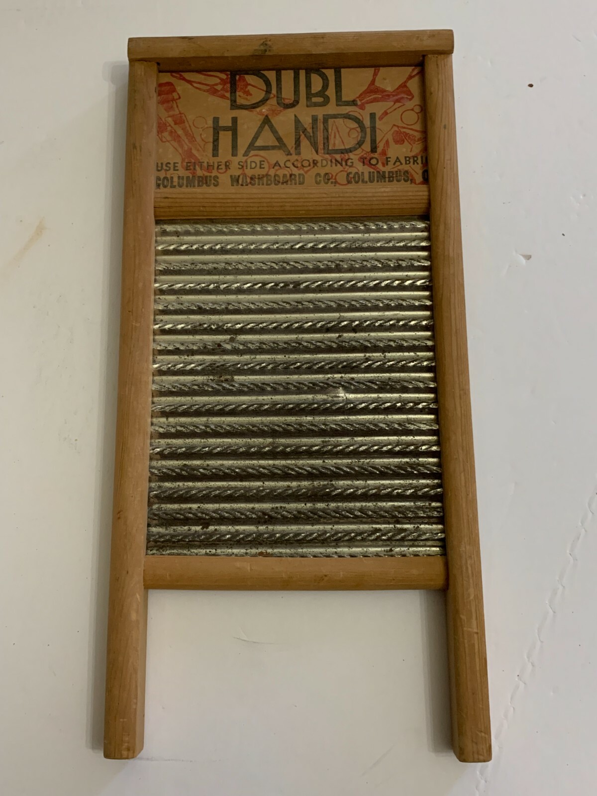 Vintage Columbia Washboard Co. Dubl Handi Metal and Wood Washboard eBay