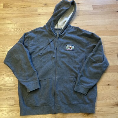 LL Bean Adult XL Tall Gray Full Zip Hoodie 254678 \