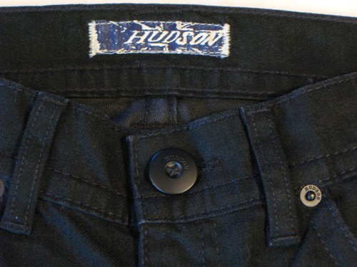 Hudson Little Girls Bootcut Jeans Sz 8 w Flap Pockets Black Stretch L 27 NEW - Picture 5 of 10
