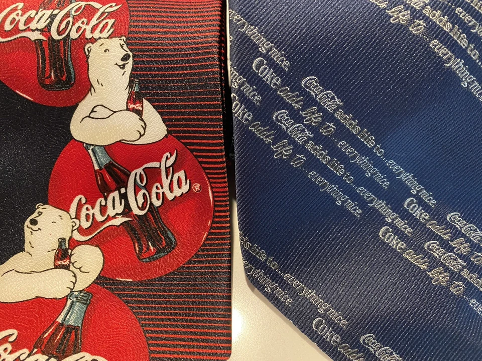 Corbatas de Coca Cola. Oso polar Coca Cola coleccionable. Azul. Excelente estado. Foto 3 de 4