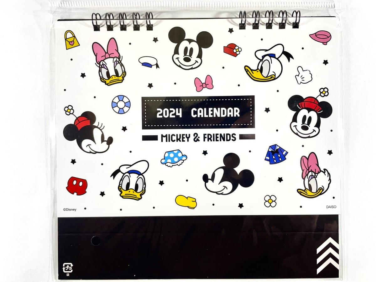 Daiso Disney Desk Calendar 2024 Mickey & Friends New Japan | eBay