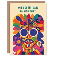 Lustige Geburtstagskarte Wie SchöN Dass Es Dich Gibt Bunt Psychedelisch