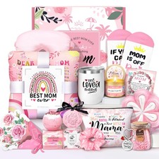 Mother's Day Baskets Gifts for Mom - 16 Pcs Luxury Self-Care Gift Basket for ...