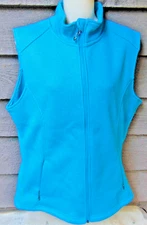 Polar King Key Apparel Womens Sweater Knit Fleece Lined Vest Turquoise Lg New