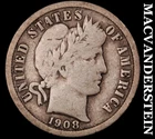 1908 Barber Dime - Scarce  Better Date  No Reserve  #J9539