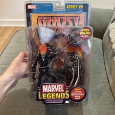 ToyBiz Marvel Legends Series 7 Ghost Rider Action Figure with Flame Cycle -A