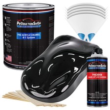 Productionshop High Gloss Black Pearl Acrylic Enamel Gallon Kit Auto Paint