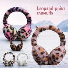 Winter Warm Thickened Ear Muffs Foldable Leopard Print Earmuffs Men and Women Wi