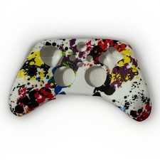 Silicone Protective Skin for an Xbox Wireless Controller White Colorful Splatter