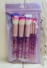 NEW  RARE Slmissglam Makeup Brush Purple Party Face  Eye Brushes 6 pc Set