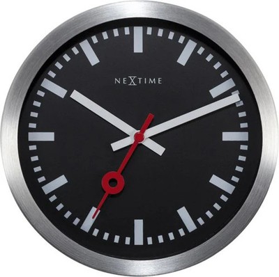 Nextime Tisch- Wanduhr Station Ø 19 cm schwarz  Tischuhr Wanduhr