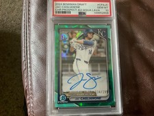 2024 Bowman Draft - Chrome Prospect Autographs Jac Caglianone #CPA-JC Aqua Lava