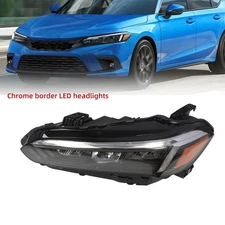 LED Headlight Assembly Driver Left Side For 2022 2023 Honda Civic Sedan
