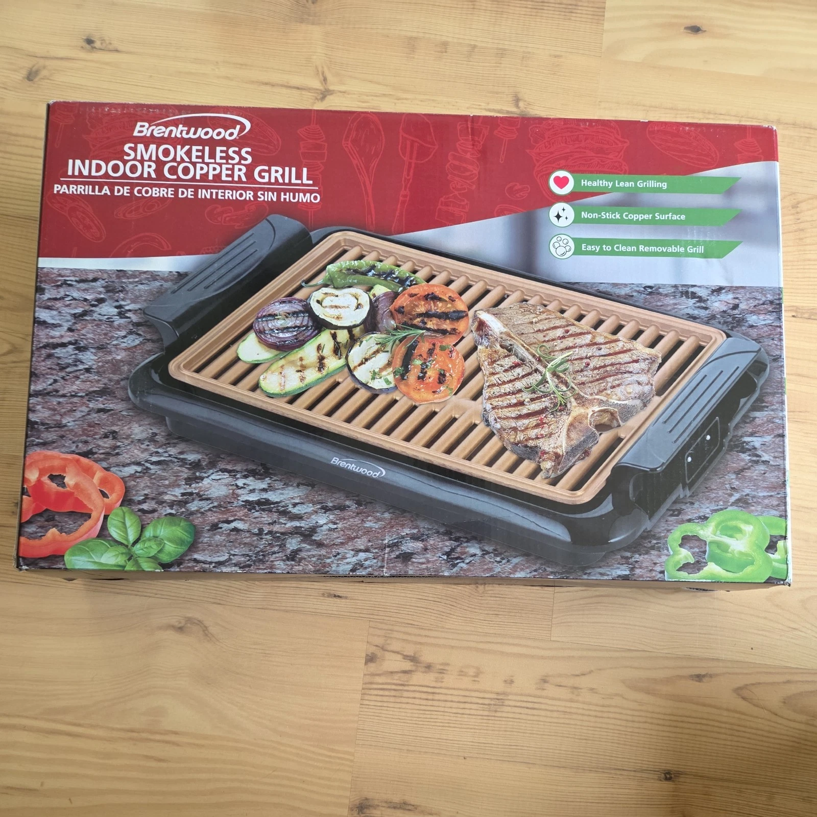 Brentwood Smokeless Indoor Copper Grill - NEW IN BOX