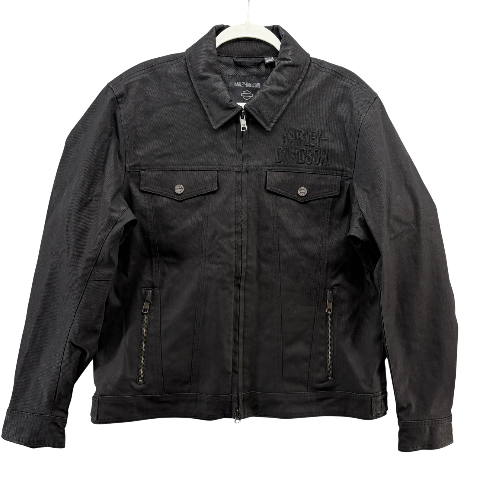 Mens Large Black H-d Motorcycle