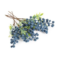 Artificial Berries, 6 Pcs Simulation Flowers Lifelike Blueberry with Stems Fa...