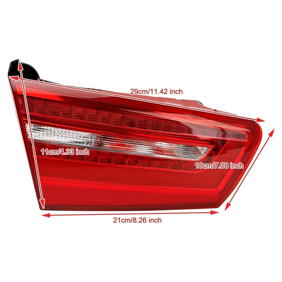 For AUDI A6 C7 2010-03/2015 Left Side Rear Inner LED Tail Light Stop Brake Lamp - Image 2 of 4