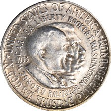 1953-S Washington-Carver Commem Half Dollar
