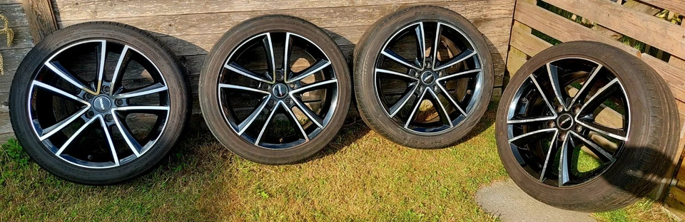 4 X Autec Alufelgen mit Sommerreifen Falken 215/45 LK 5x112 17zol  Guter Zustand - Bild 2 von 4