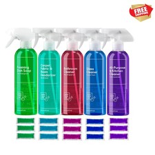 Complete Home Cleaning 15 Pack Kit, Kitchen, Bathroom, Carpet, Dish, and Glas...
