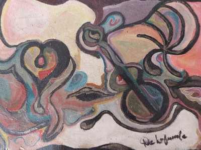 Felipe De La Fuente - Obra original (oleo) - Guitarra abstracta