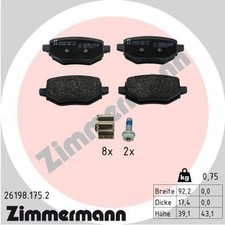 ZIMMERMANN BREMSBELÄGE PEUGEOT 208 UB UP UW UJ 2008 CITROËN C4 OPEL DS DS