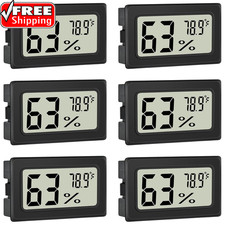 Humidity Meter Indoor Thermometer 6-Pack Mini Digital Thermometer Hygrometer Ind