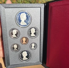 1987 Canada Proof Set 7 Coins RCM 50% Silver Dollar Davis Strait