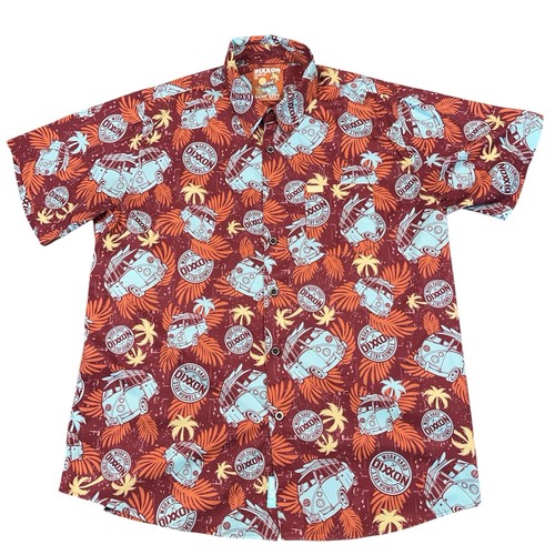 Dixxon Flannel Company Surf City Mens Size XL Hawaiian VW Bus Performance
