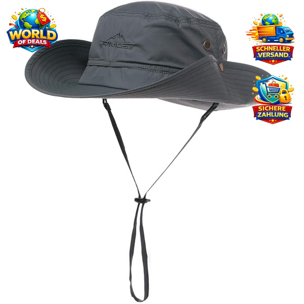 Sonnenhut Upf 50 Mit Breiter Krempe, Uv-Schutz, Wasserdicht, Sommer-image