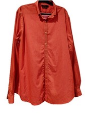 Tommy Hilfiger Shirt Mens Large Red White Plaid Button Up Long Sleeve Casual