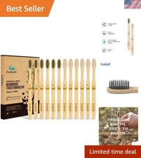 Biodegradable Eco-Friendly Bamboo Toothbrushes, 12 Count