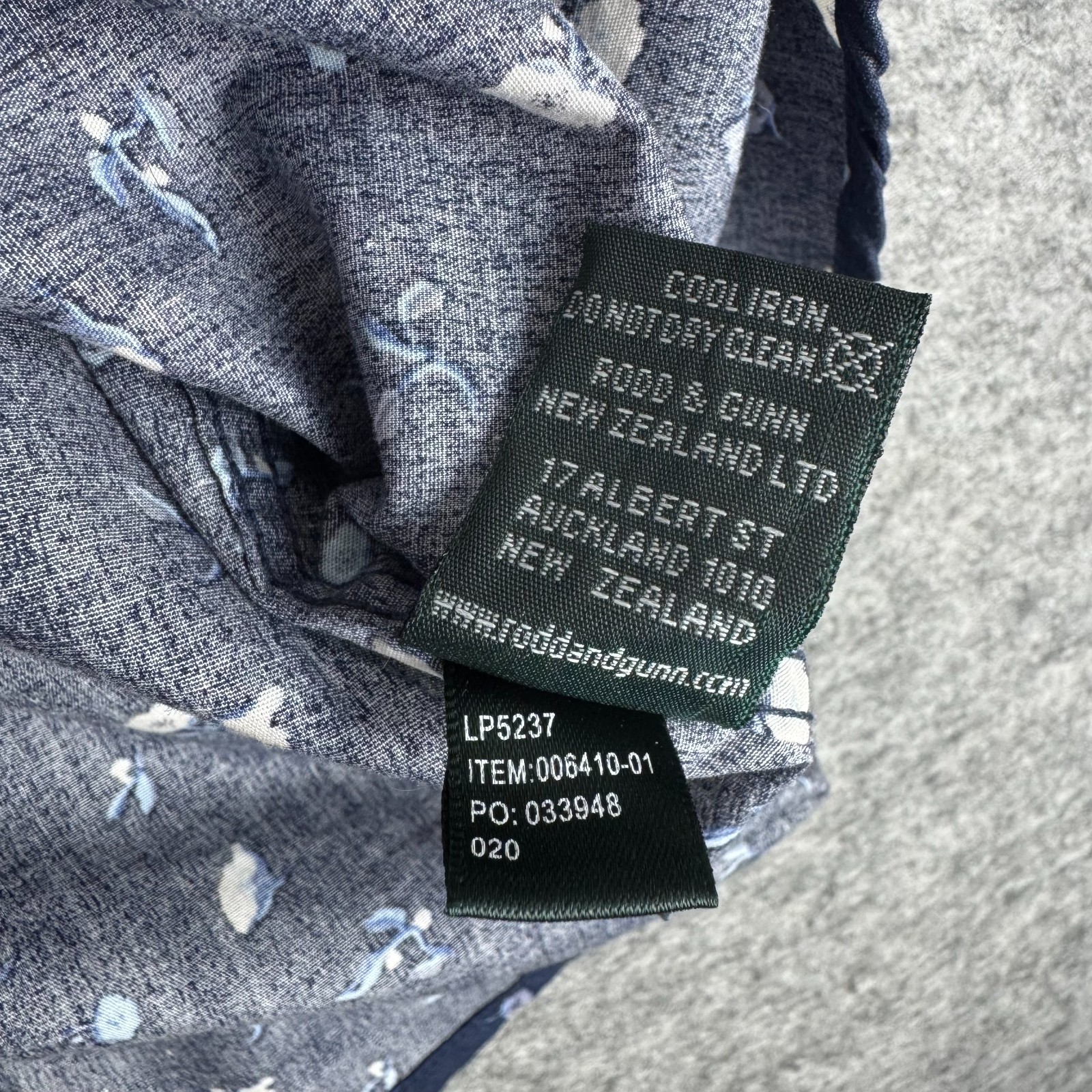 Rodd & Gunn Button Up Shirt Sports Fit Cotton Floral Blue Mens XL