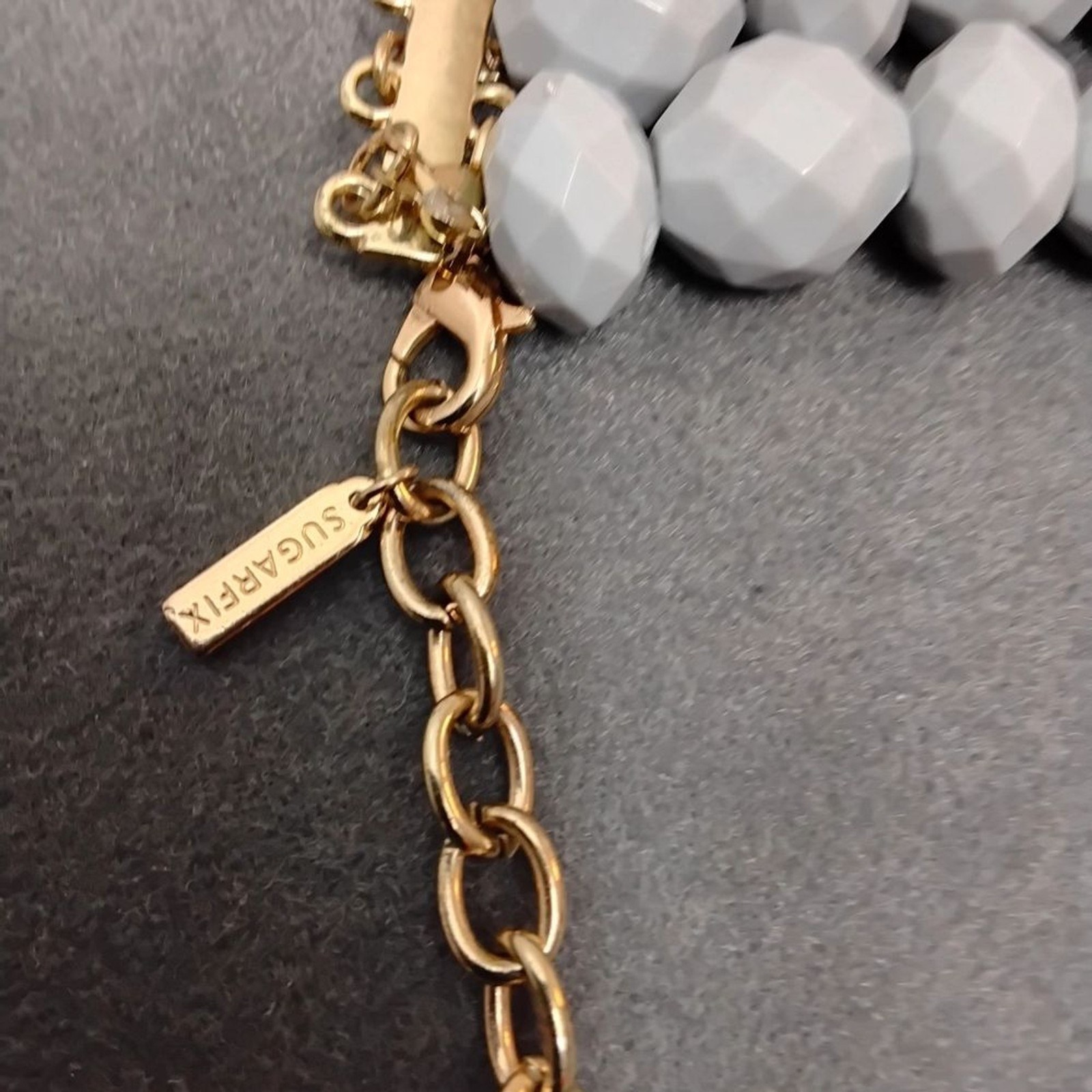 Chic Multi-Strand Gray Beaded Necklace - image 3