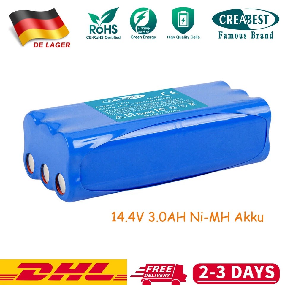 CREABEST 3000mAh 14.4V Ni-MH Akku Für Dirt Devil Libero M606 M607 M610 M612 M606-2 M606-3