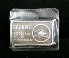 SN#00048 Scorpio Zodiac - JS Love & Associates 1973 - 1 oz .999 Silver Bar #7508