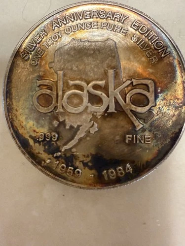 Alaska 1 Troy Ounce Pure Silver 1959-1984 North To The Future Coin