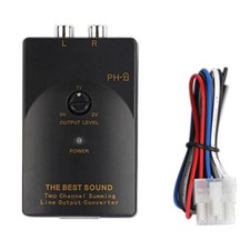 Car Audio Speaker Wire to RCA Line Output Converter, 2-Channel High to Low RCA