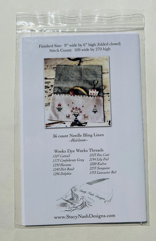 New Stacy Nash Designs THE FEDERAL SAMPLER SEWING BAG Cross Stitch Pattern Chart - Image 3 of 3