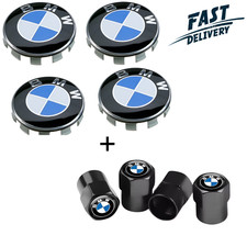 Set of 4 BMW Wheel Centre Hub Caps 68mm & Dust Caps 1 3 5 7 , X5 X6 M & Z Series