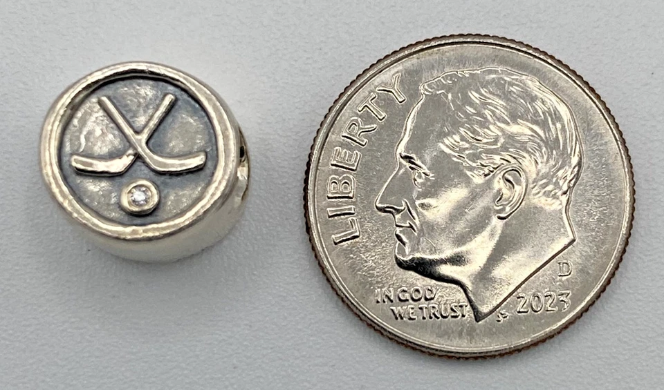 Pandora CZ Sterling Silver Authentic ALE Signed Hockey Charm 791203CZ NOS 3.6g - Image 3 of 4