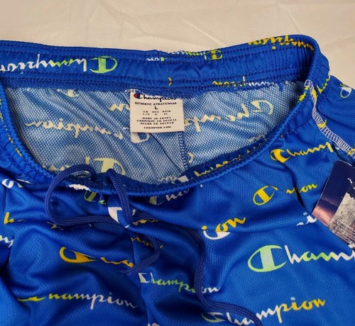 Champion Men's Mesh Shorts Athletic All Over Print Pocket Basketball Shorts Lrg - Picture 7 of 9