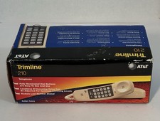 AT T 210M Trimline Corded Phone - . Original Packaging. Vintage.  Memory-Tan